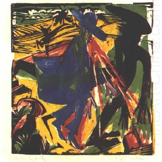 Schlemihls entcounter with the shadow, Ernst Ludwig Kirchner